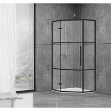Душова кабіна Dusel DL197HBP Black Matt Paint 900x900x1900, скло прозоре