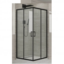 Душова кабіна Dusel EF-184B Black Matt 1000x1000x1900, скло прозоре
