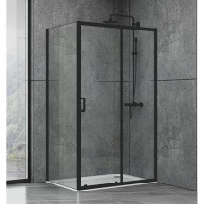 Душова кабіна Dusel EF-185B+EF181B Black Matt 1200x800x1900, скло прозоре
