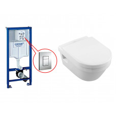 Інсталяція Grohe Rapid SL з унітазом Villeroy & Boch Architectura(5684HR01_38772001_37131000)