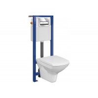 Установка Cersanit AQUA+Унитаз CARINA CLEANON + сиденье дюропласт Soft Close + кнопка PRESTO хром S701-392