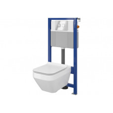 Інсталяція Cersanit AQUAунітаз CREA CLEANON + сидіння CREA SLIM дюропласт Soft Close + кнопка ACCENTO S701-395