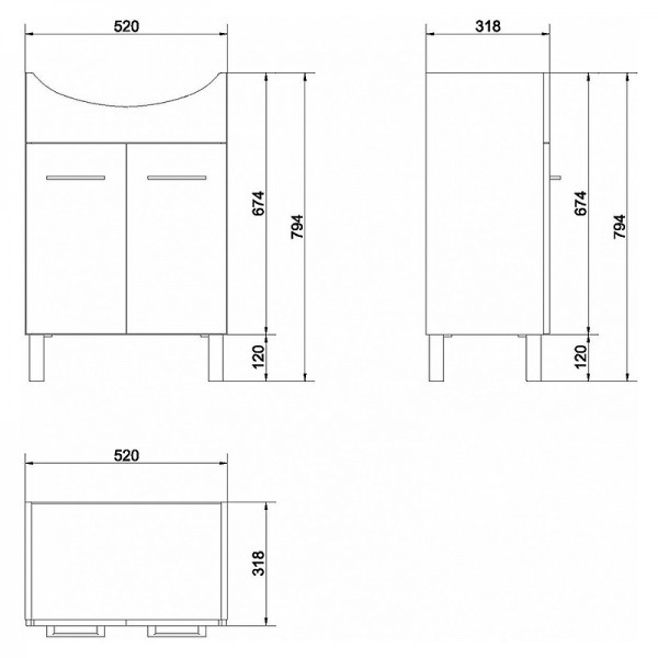 Cersanit OLIVIA 55 NEW S543-025