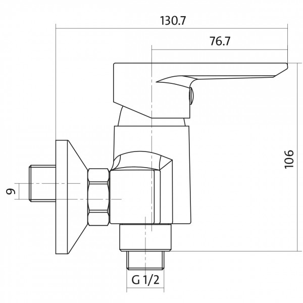 Змішувач для душу Cersanit VERO S951-028