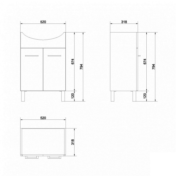 Cersanit OLIVIA UN509-010