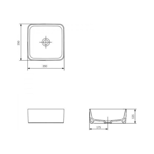 Раковина для ванної Cersanit CREA 35 CLICK-CLACK K114-007