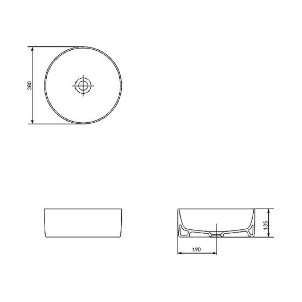 Раковина для ванної Cersanit CREA 38 CLICK-CLACK K114-020