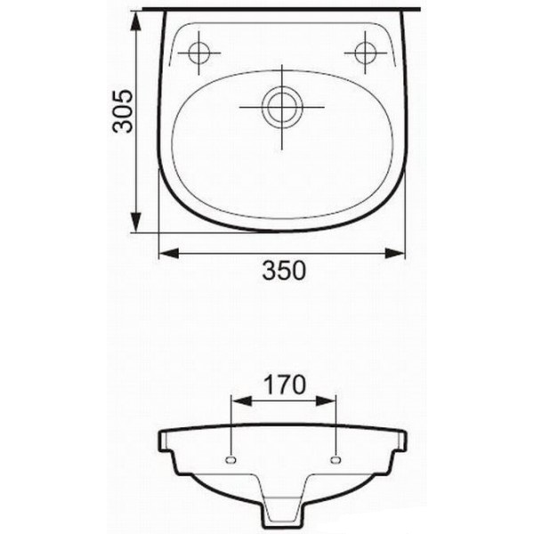 Раковина для ванної Cersanit EKO 35 с/о K07-002-L