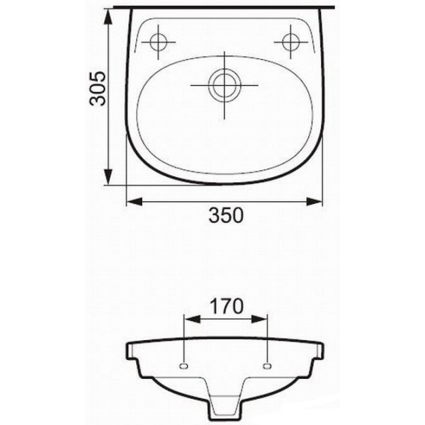 Раковина для ванної Cersanit EKO 35 с/о K07-002-P