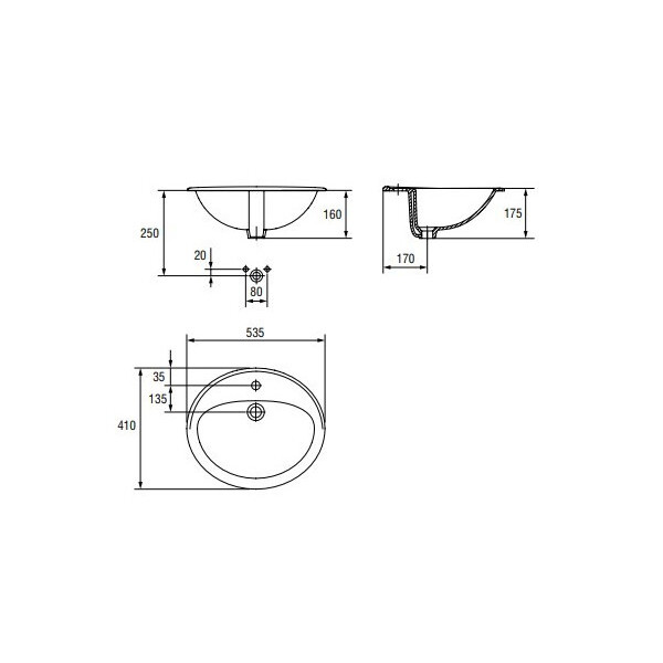 Раковина для ванної Cersanit CALLA K11-0096