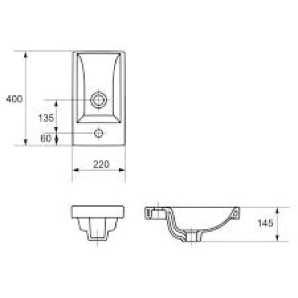 Раковина для ванної Cersanit COMO 40 с/о K32-001-BOX