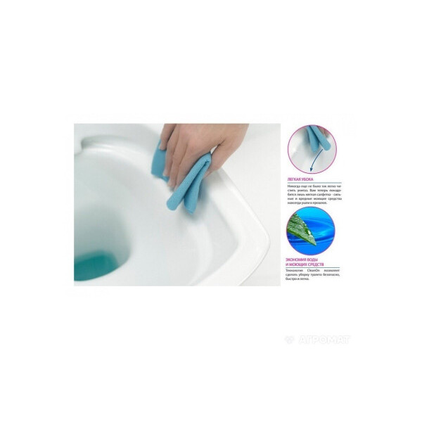 Унітаз Cersanit CITY 601 NEW CLEAN ON 010 3/5 з сидінням дюропласт Soft CloseK35-035