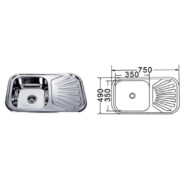 Кухонна мийка Mira MR 7549 Matt