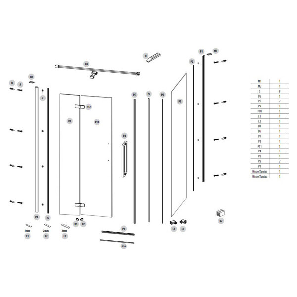 Душова кабіна Cersanit JOTA 90X90X195 P прозоре скло S160-002