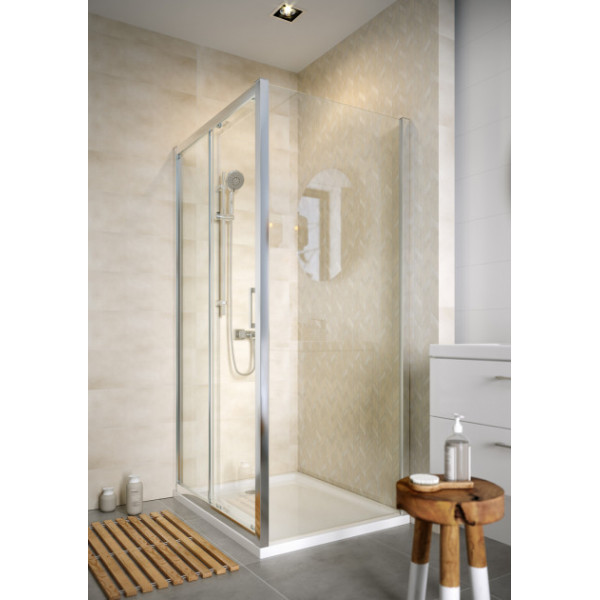Душові двері Cersanit PIVOT BASIC 80X185 прозоре скло S158-001