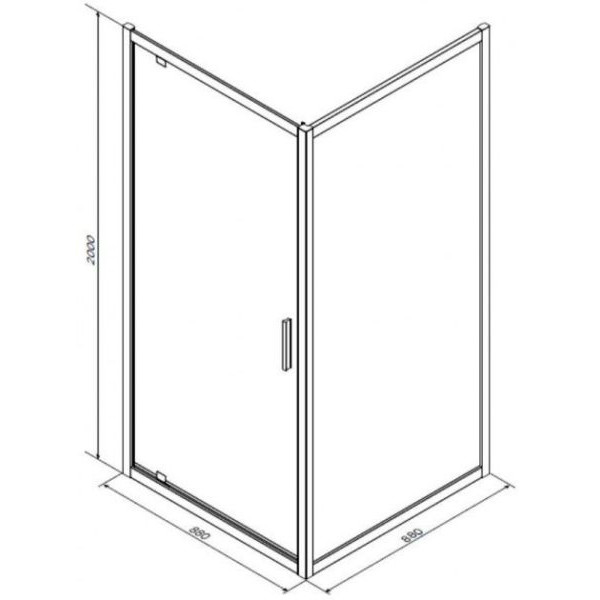 Душова кабіна AM.PM Like Square 90х90 W80G-303-090MT
