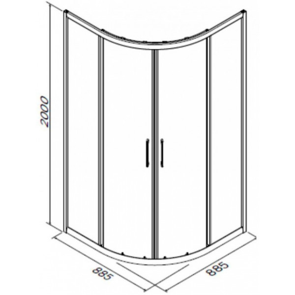Душова кабіна AM.PM Joy Round 90х90 W95G-301-090CM