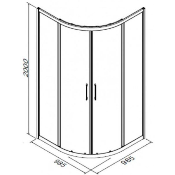 Душова кабіна AM.PM Joy Round 100х100 W95G-301-100CM