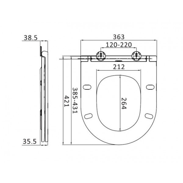 AM.PM Spirit V2.0 C707857WH slim,Soft Close