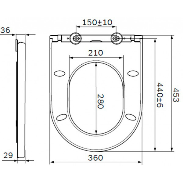 AM.PM Spirit V2.0 C707858WH slim wrap-over, Soft Close