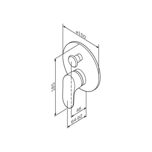 Змішувач для душу AM.PM Like F8085000