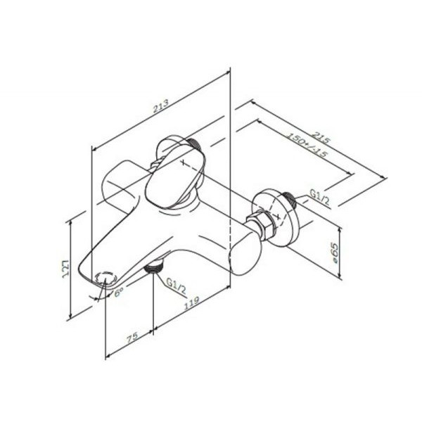Змішувач для ванни AM.PM Spirit V2.0 F70A10000