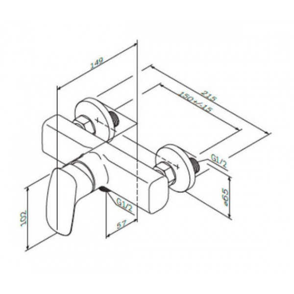 Змішувач для душу AM.PM Spirit V2.0 F71A20000