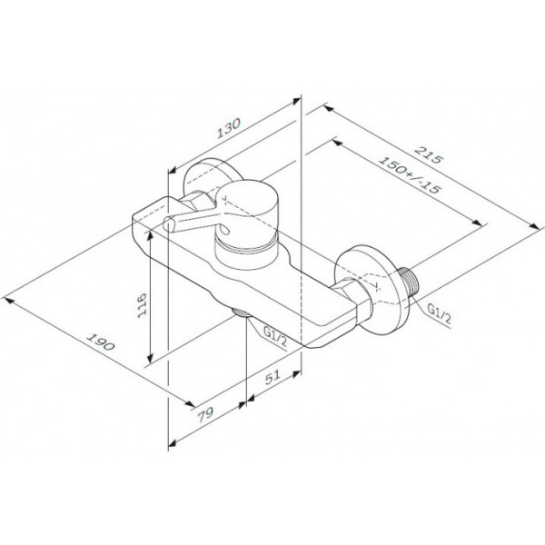 Змішувач для душу AM.PM X-Joy S F85B20000