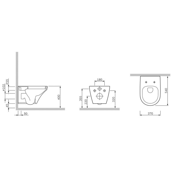 Унітаз AM.PM inspire C501700WH підвісний FlashClean