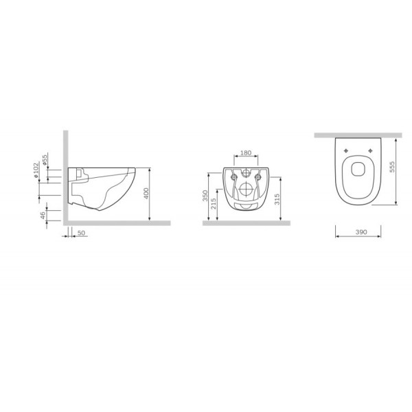 Унітаз AM.PM Sensation C301700WH підвісний FlashClean