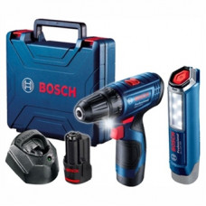 Шуруповерт Makita Bosch Professional GSR 120 LI+ ліхтарик GLI 12V-300,2x2.0Ah (06019G8004)