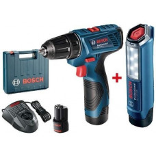 Шуруповерт Makita Bosch Professional GSR 120-LI+ ліхтар GLI 12V-300 (06019F7005)