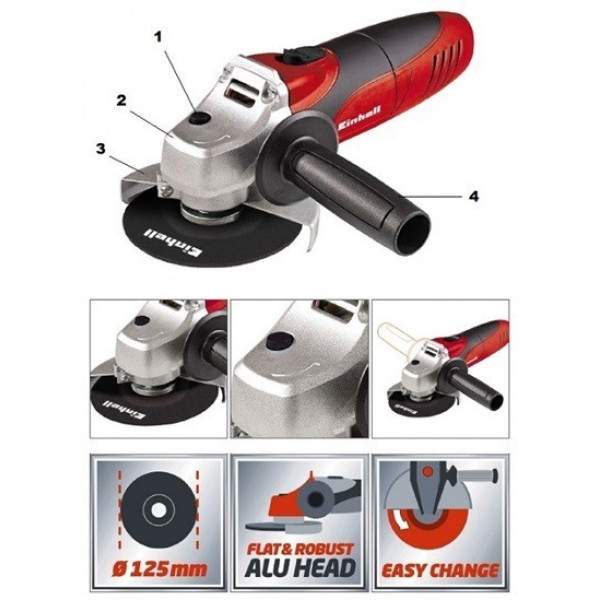Угловая шлифмашинка Einhell TC-AG 125 (4430619)