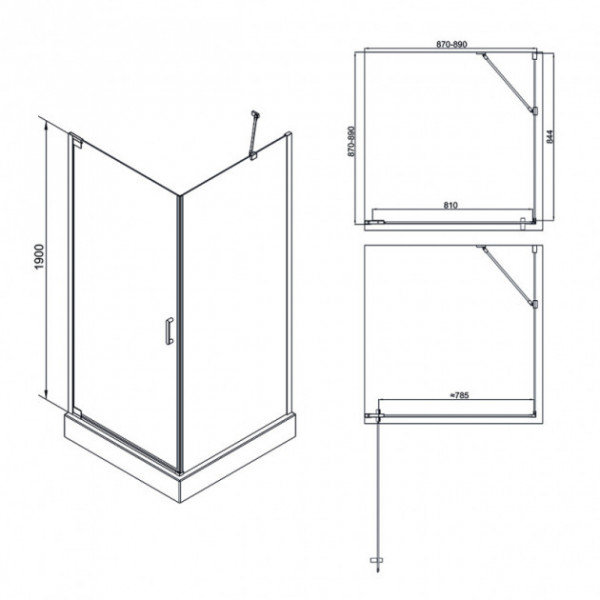 Душова кабіна Q-tap Aquarius CRM10995-AC6 Clear