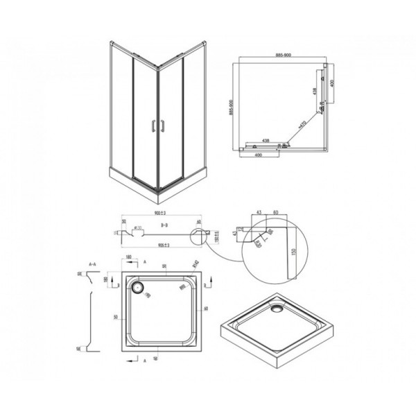 Душова кабіна з піддоном Q-tap Taurus TAUWHI1099SC6UNIS309915