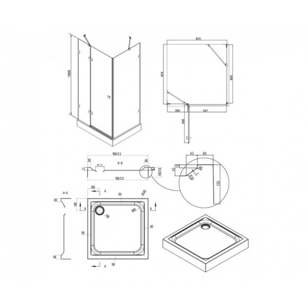 Душова кабіна з піддоном Q-tap Capricorn CAPCRM1099SC6UNIS309915