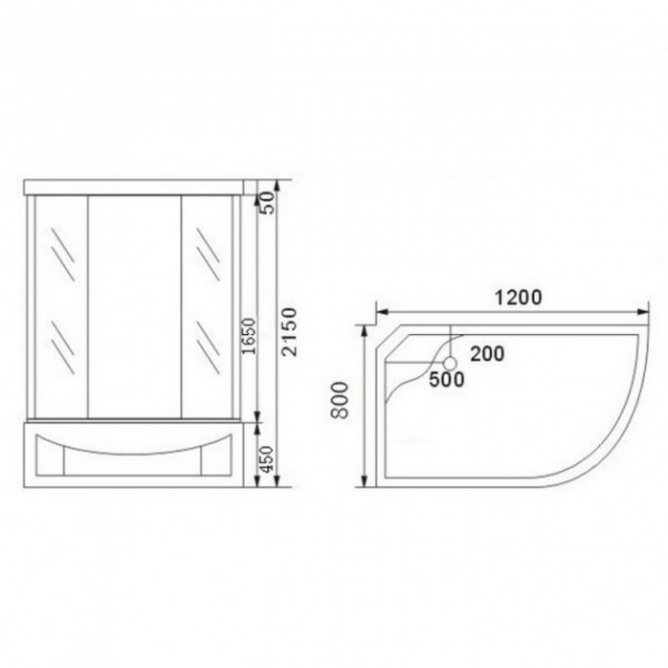 Гідромасажний бокс Q-tap SBM12080.2R SAT (Fabric)