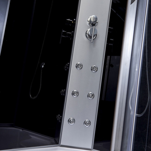 Гідромасажний бокс Q-tap SBM12080.2R SAT (Black/Grey)