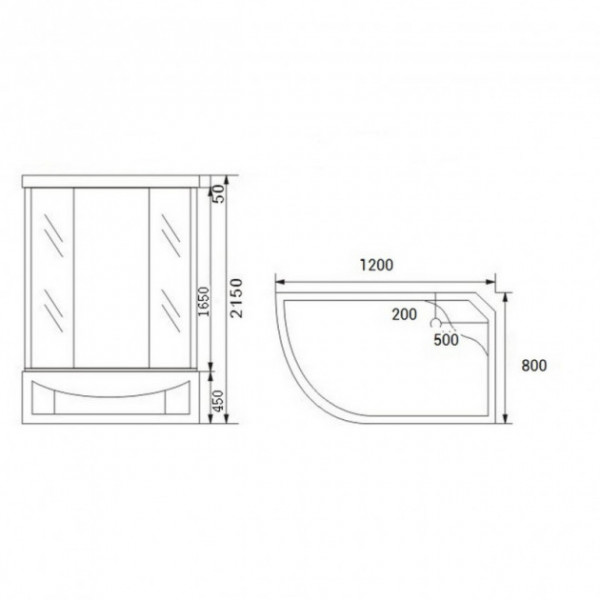 Гідромасажний бокс Q-tap SBM12080.2L SAT (Fabric)