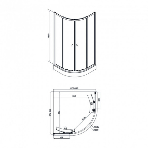 Душова кабіна Q-tap Presto WHI1099AP5 Pear