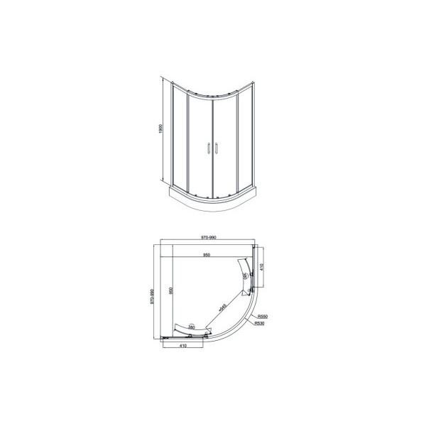 Душова кабіна Q-tap Taurus CRM1011AC6 Clear