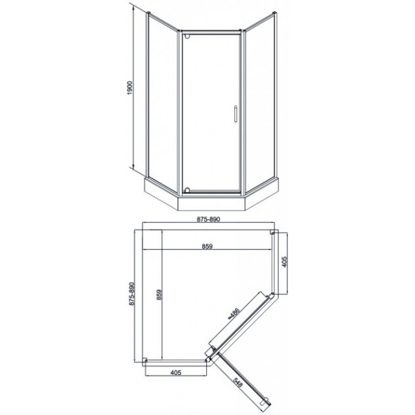 Душова кабіна Q-tap Leo CRM10995-AC6 Clear