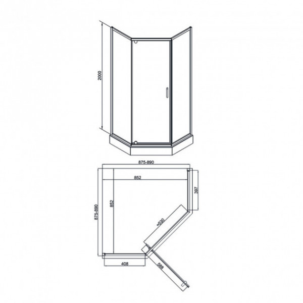 Душова кабіна Q-tap Scorpio CRM10995-AC6 Clear