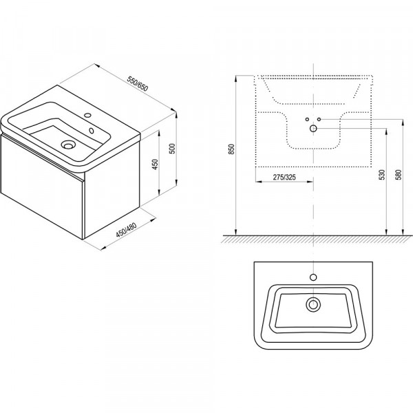 RAVAK SD 10° 650 Темний горіх (X000000738)