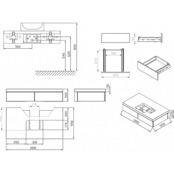 RAVAK SD 1000 Formy Горіх/Білий (X000001036)