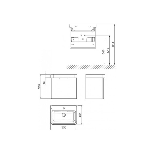 RAVAK SD 530 Be Happy II Білий (X000001097)