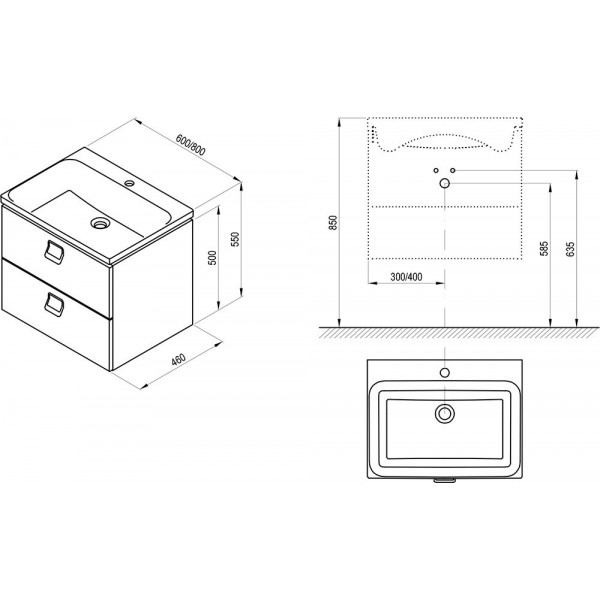 RAVAK SD 600 Comfort Білий (X000001377)