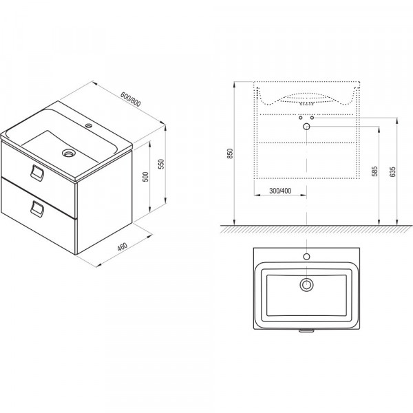 RAVAK SD 800 Comfort Білий (X000001378)