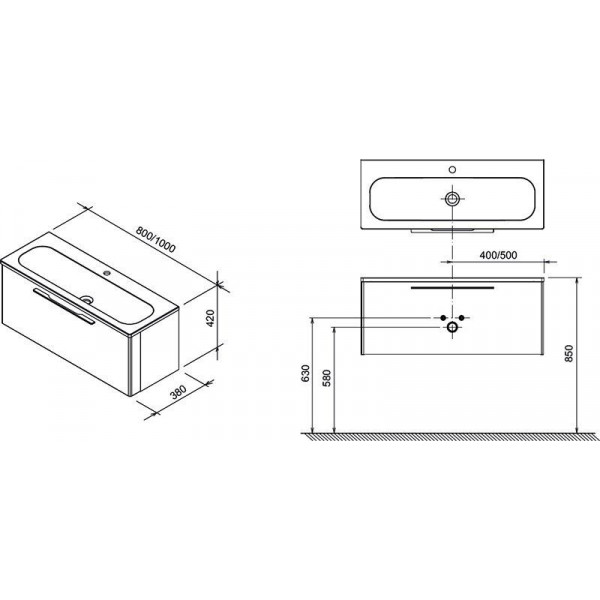 RAVAK SD 1000 Ring Білий (X000000769)