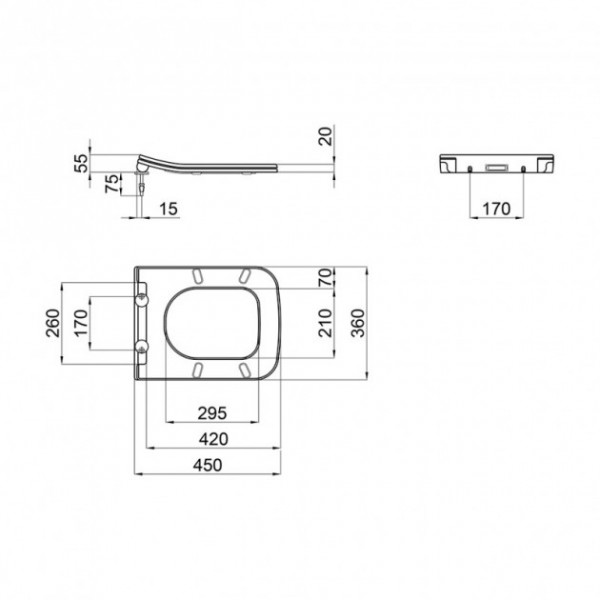 Qtap Cover Slim Soft-close QT0599SC2170W